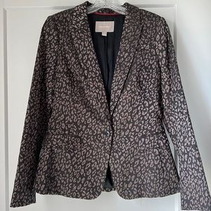 Banana republic dark leopard print blazer